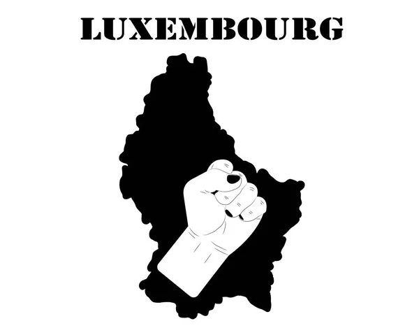 卢森堡和地图的象征 — 图库矢量图片