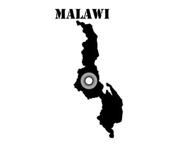 Symbool van Malawi en kaart — Stockvector