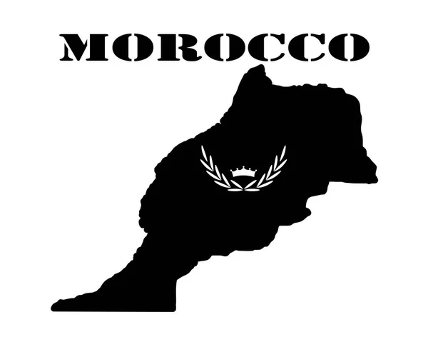 Símbolo de Marruecos y mapa — Vector de stock