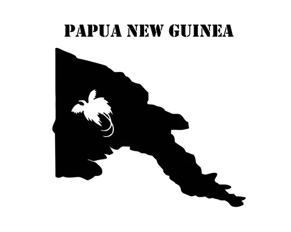 Symbol der Insel Papua Neuguinea und Karte — Stockvektor