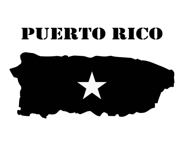 Symbol of Isle of  Puerto Rico and map — Stock Vector