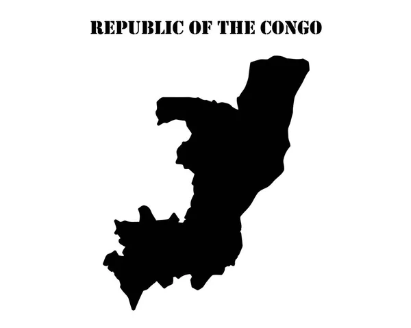 小岛的刚果共和国和地图的象征 — 图库矢量图片