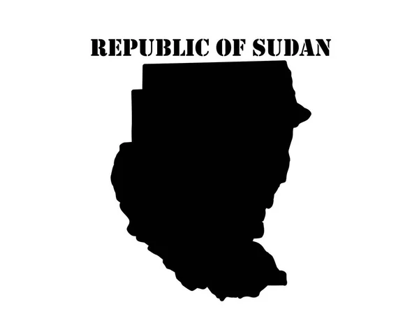 Symbool van de Republiek Sudan en kaart — Stockvector