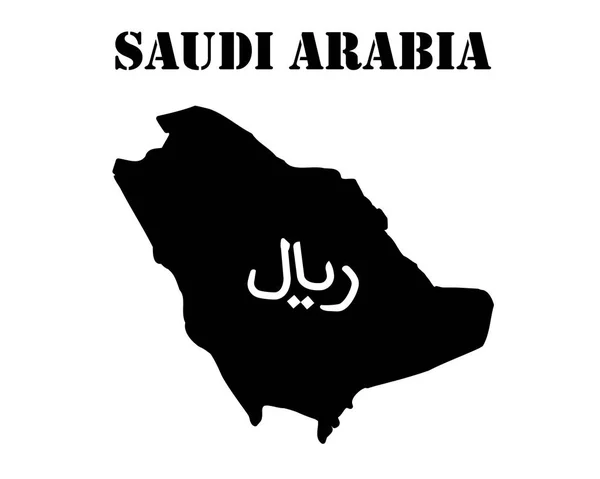 Símbolo de Arabia Saudita y mapa — Vector de stock