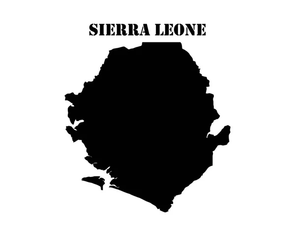 Symbol von Sierra Leone und Karte — Stockvektor