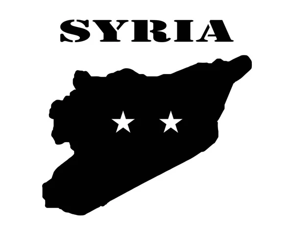 Símbolo de Siria y mapa — Vector de stock