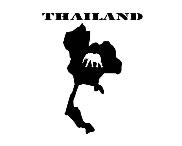 Símbolo de Tailandia y mapa — Vector de stock