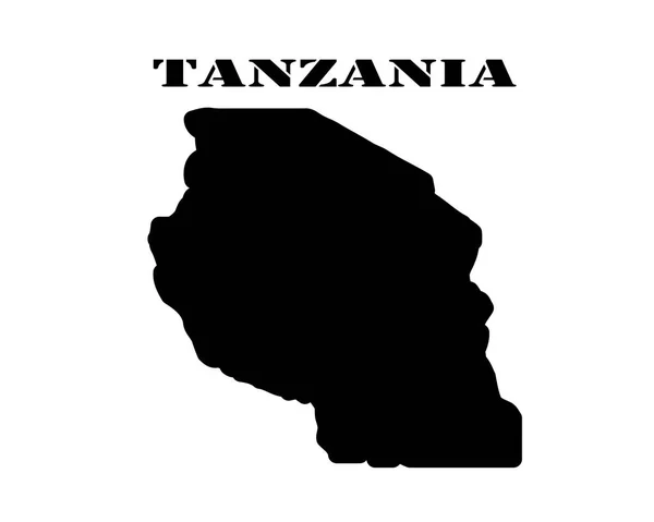 Symbool van Tanzania en kaart — Stockvector