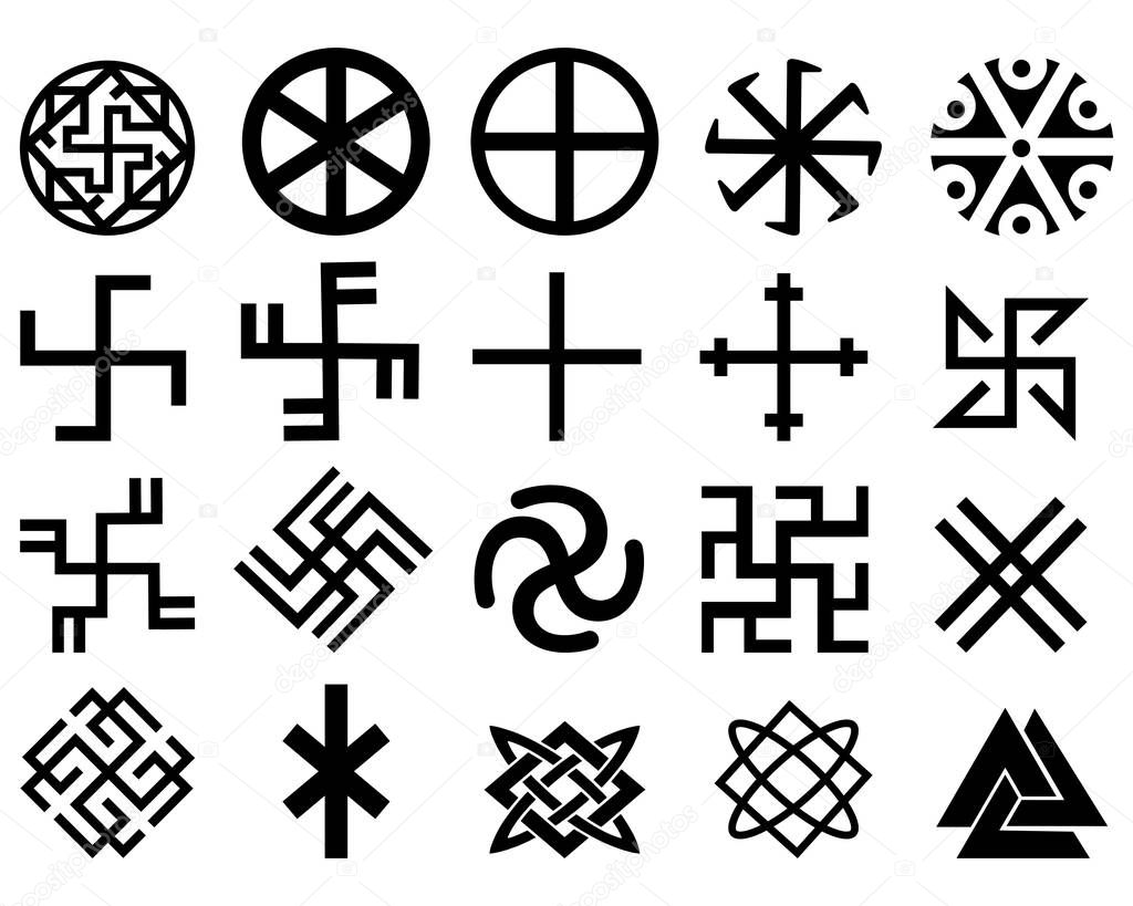 Different Slavic symbols