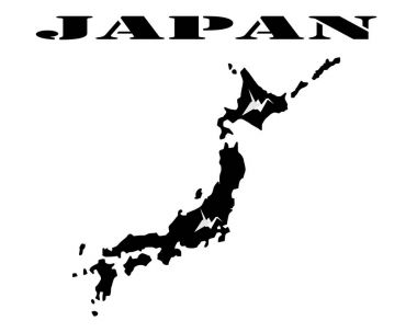 Japonya ve bir sembol Haritası