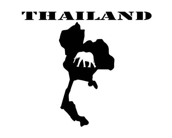 Karta och symbol för Thailand — Stock vektor