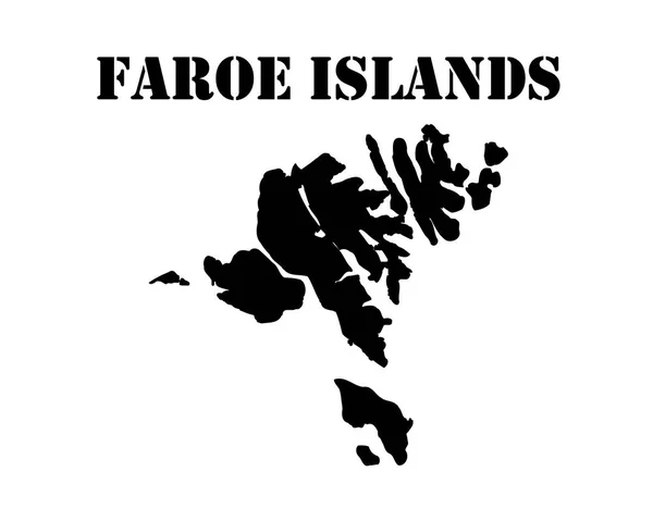 Karta Färöarna — Stock vektor