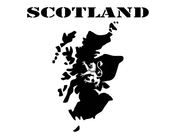 Map of Scotland and the symbol — Stock Vector