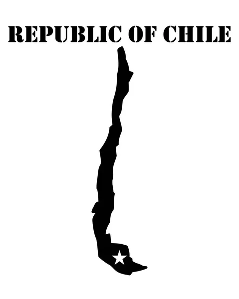 Mappa della Repubblica del Cile — Vettoriale Stock