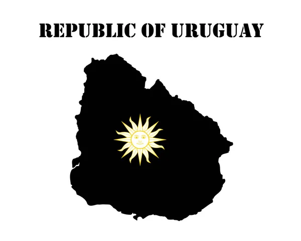 Mapa da República do Uruguai — Vetor de Stock