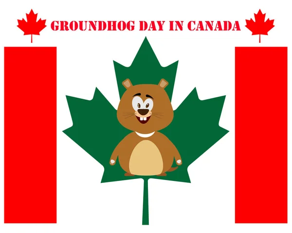 Groundhog Day in Canada — Stockvector