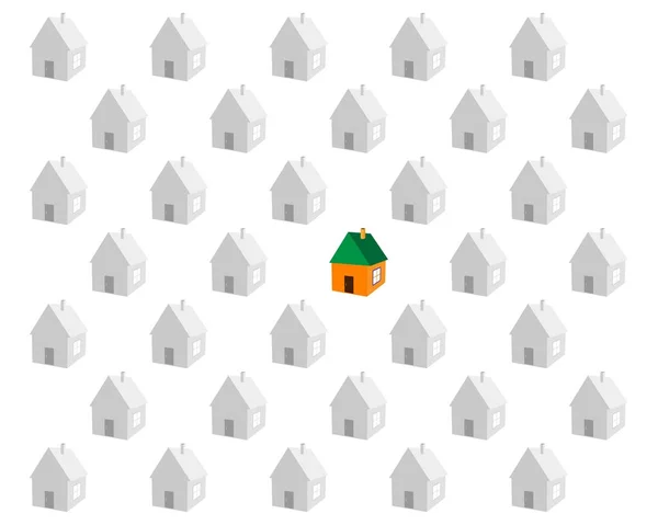 Papír malé domy — Stockový vektor