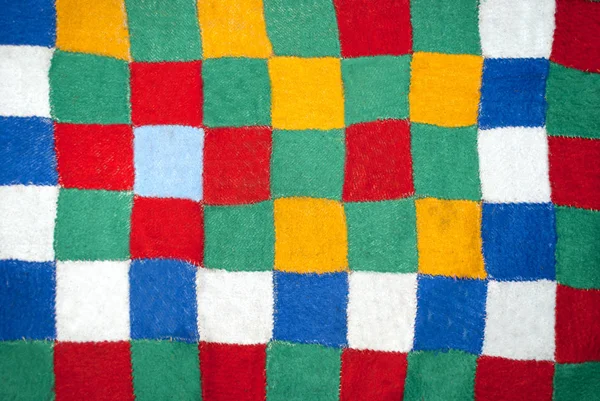 The rug sewed by different squares — Stock Photo, Image