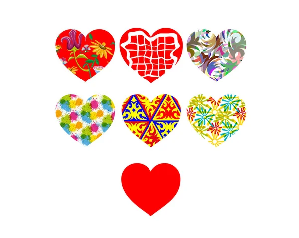 Set of hearts — Stock Vector