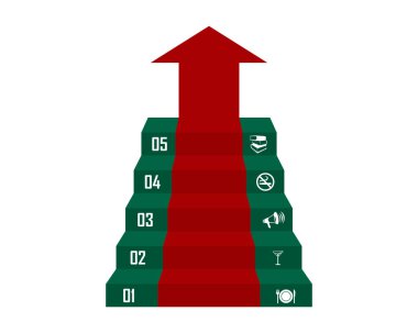 Merdiven Infographic öğretici