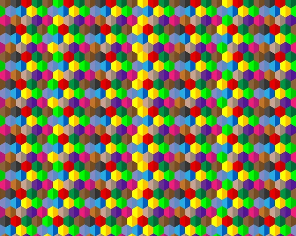 Fond de différentes couleurs d'un hexagone — Image vectorielle