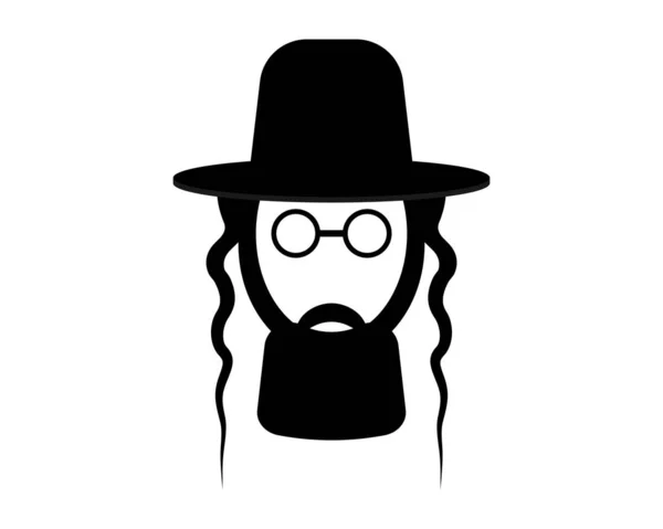 Face with hat and glasses — Stock Vector