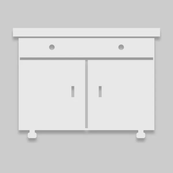 Gabinete de cocina para la cocina — Vector de stock