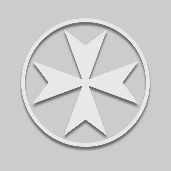 Croce maltese di colore chiaro — Vettoriale Stock