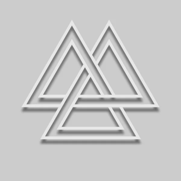 Valknut Vikingatidens symbol — Stock vektor