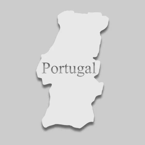 stock vector map of Portugal