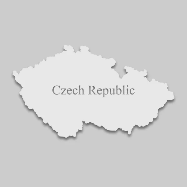 Kaart van de Tsjechische Republiek — Stockvector