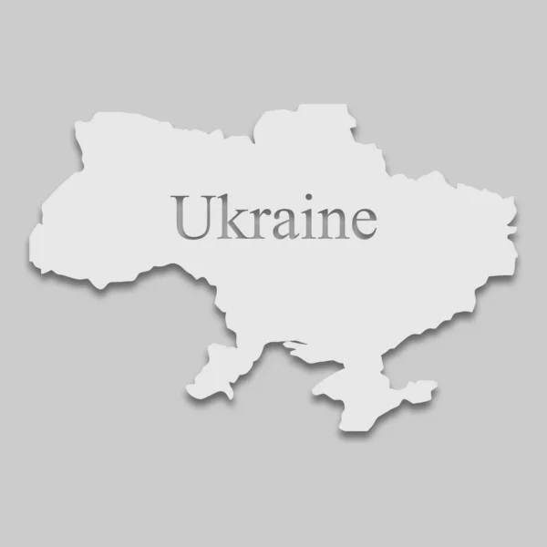 La mappa di Ucraina — Vettoriale Stock