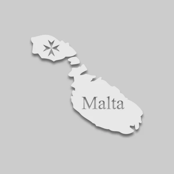 O mapa de Malta — Vetor de Stock