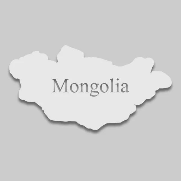 Mapa online de Mongolia — Archivo Imágenes Vectoriales