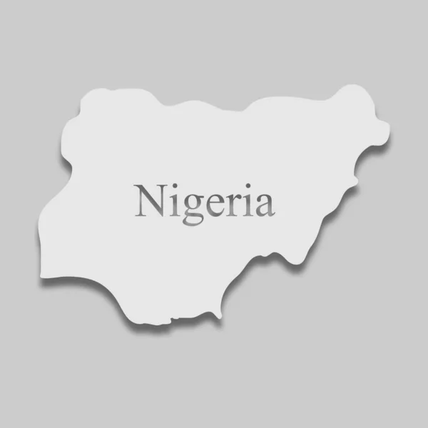 Kaart van nigeria — Stockvector