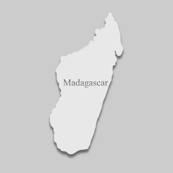Karte von Madagaskar — Stockvektor