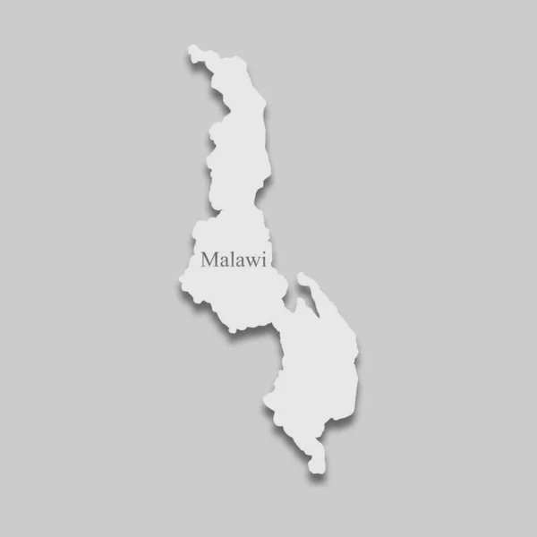 Karta över malawi — Stock vektor