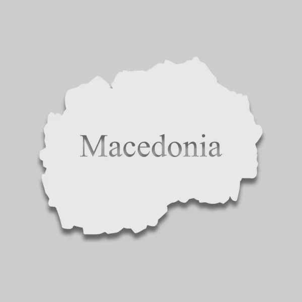 马其顿的地图 — 图库矢量图片