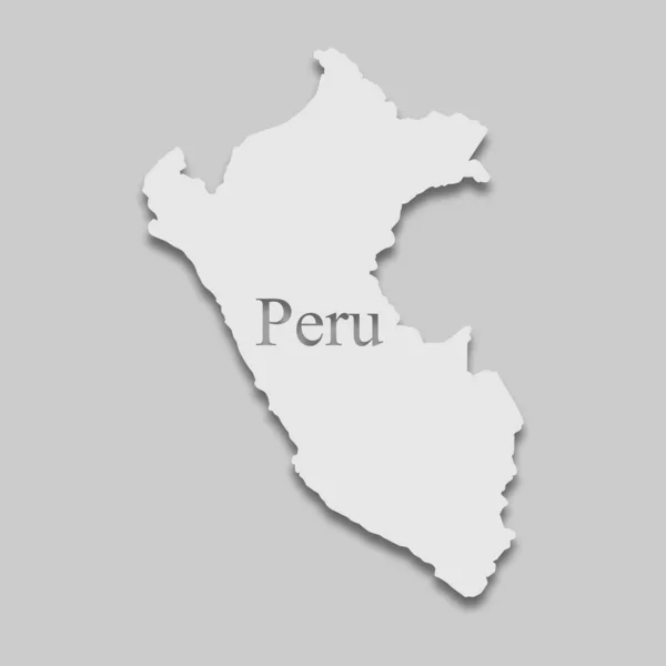 페루의 지도 — 스톡 벡터
