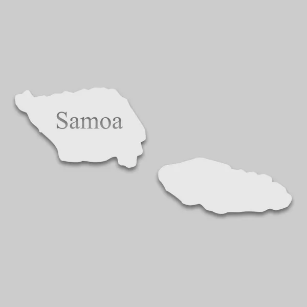 Mapa de samoa — Vetor de Stock