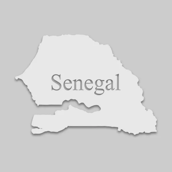 Kaart van senegal — Stockvector