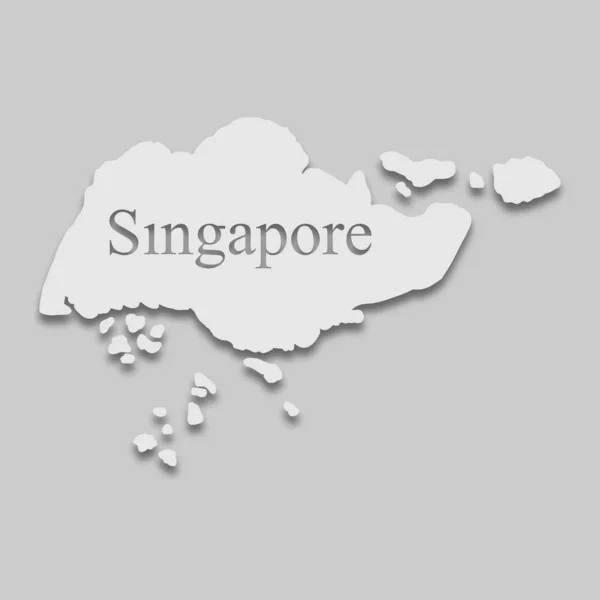 La carte de Singapour — Image vectorielle