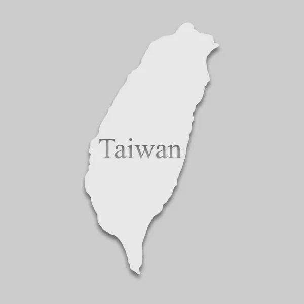 Karta över taiwan — Stock vektor