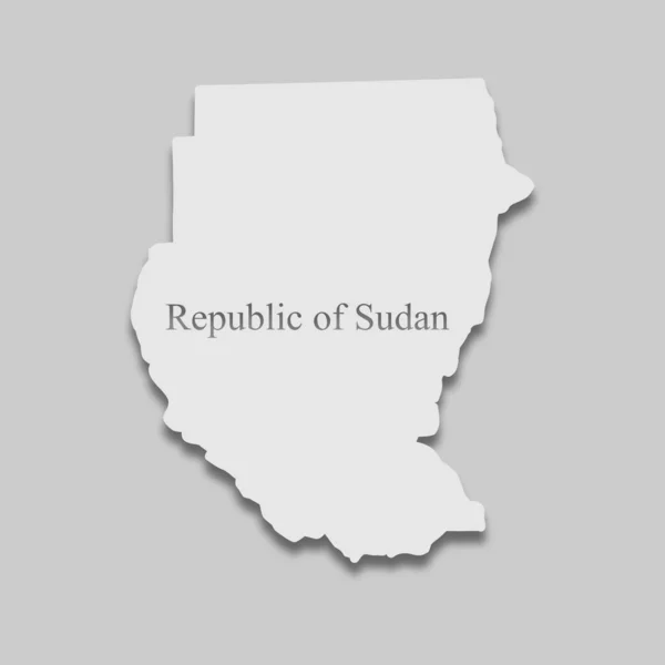 Carte de la République du Soudan — Image vectorielle