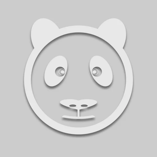 Oso cara de panda en colores brillantes — Vector de stock