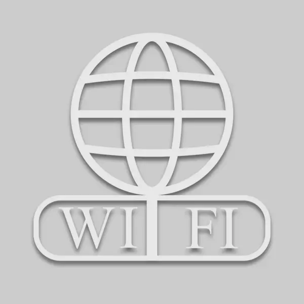 Wi-Fi знак и круг земли в ярком тоне — стоковый вектор