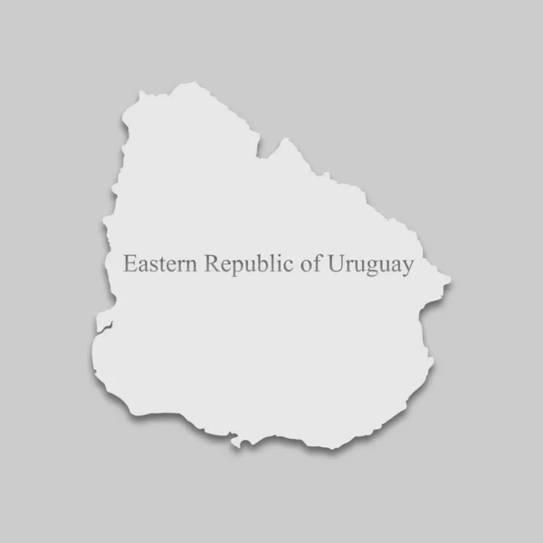 Map of Eastern Republic of Uruguay — Stock Vector