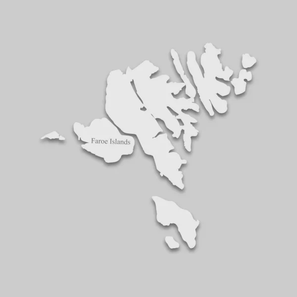 Karta Färöarna — Stock vektor