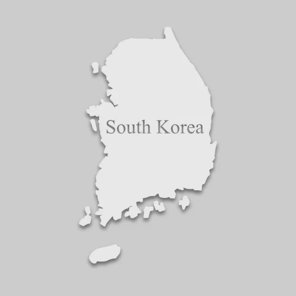 Mapa de Corea del Sur — Vector de stock