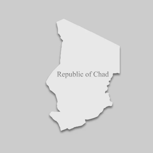 Mappa della Repubblica del Ciad — Vettoriale Stock